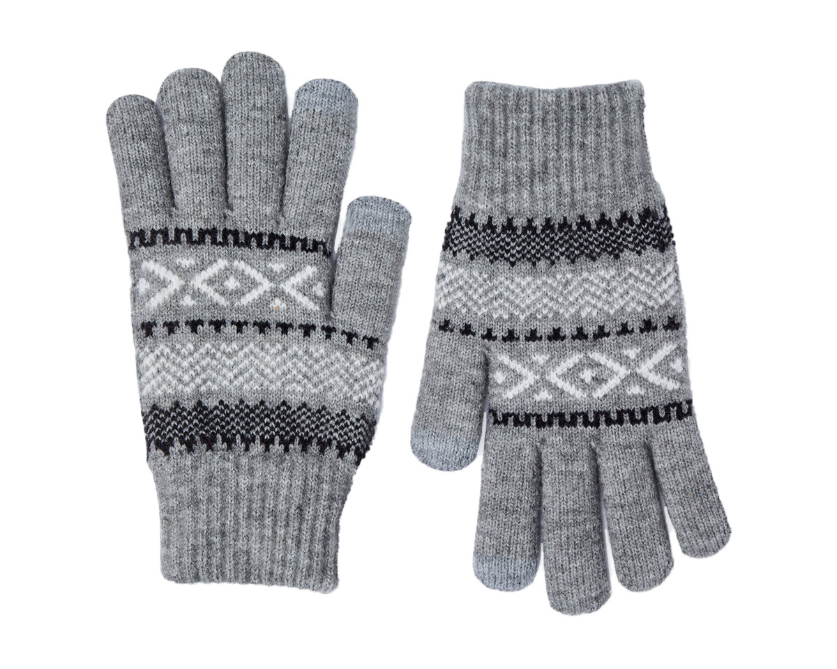 Time and Tru Women's Patterned Knit Gloves