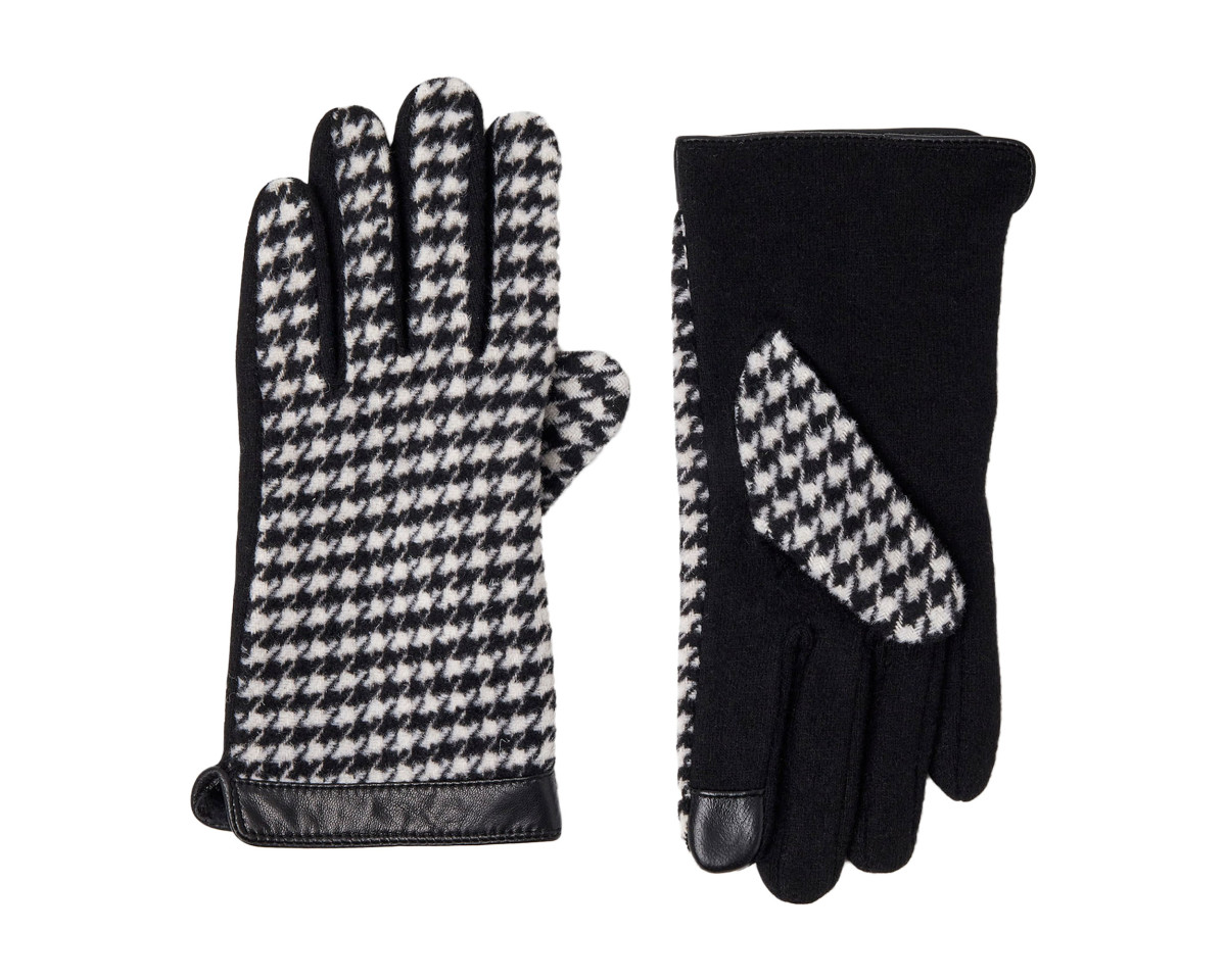 Time and Tru Wool Glove with Faux Leather Trim